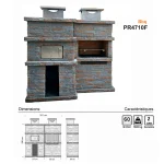 Barbecue fixe en pierre avec four PR4730F