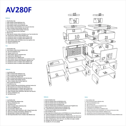 Barbecue en Beton Avec Four a Bois AV280F