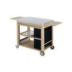 Chariot Mobilot pour plancha ENO bois et inox