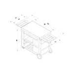 Chariot Mobilot pour plancha ENO bois et inox